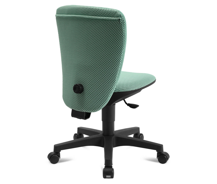 Der Topstar Sitness »Home S'cool« Bürostuhl in Schwarz und Mintgrün steht auf einem weißen Hintergrund.