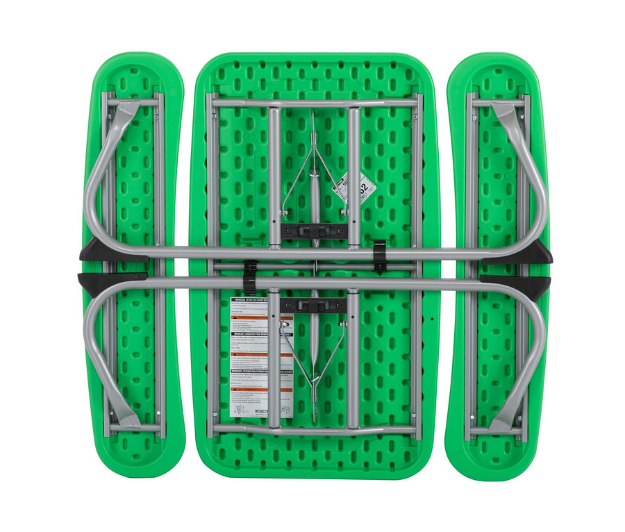 Zusammengeklappter grüner LIFETIME-Kinder-Picknicktisch »80094G«.