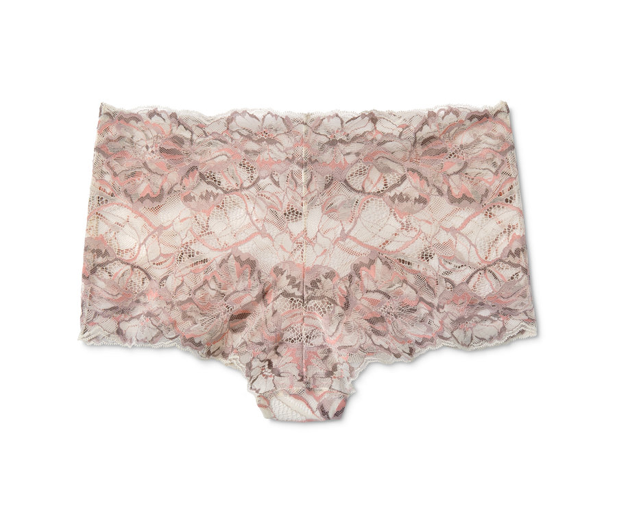 Eine Spitzen-Panty mit Blumenmuster.