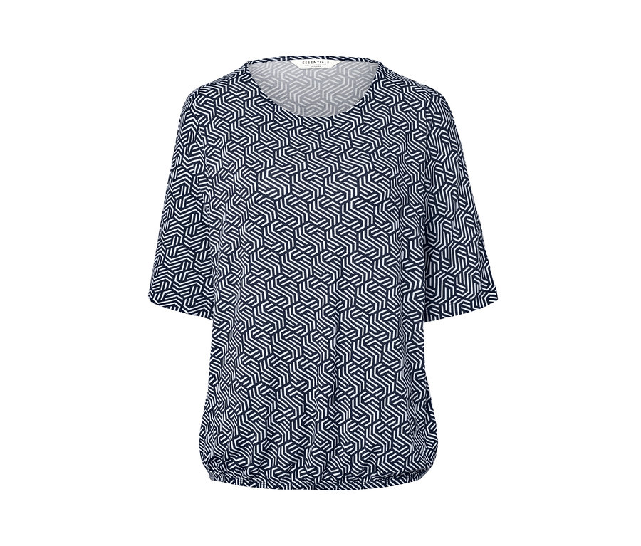 Blaues bedrucktes Blusenshirt.