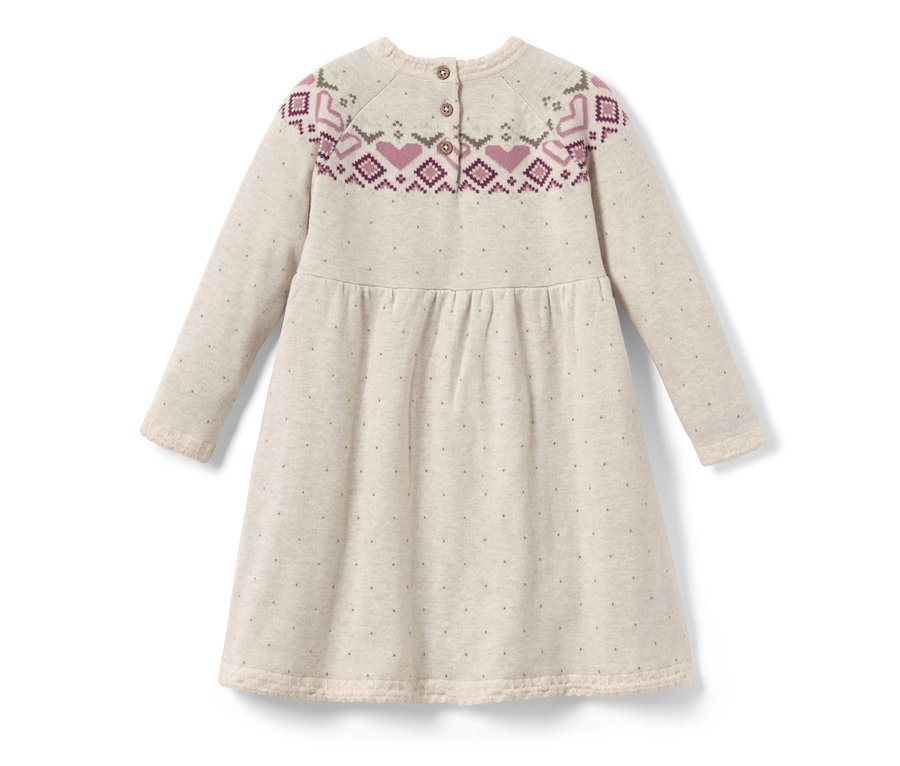 Kinder-Strick-Kleid mit Norwegermuster.
