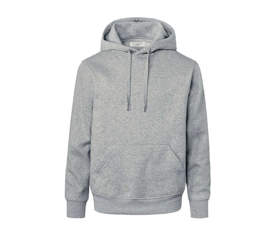 Ein graumelierter Hoodie.