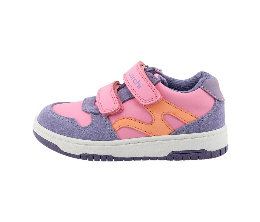 Lila-orangefarbener Lurchi Sneaker.