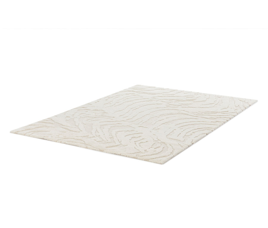 Cremefarbener Teppich »Cosmo «Waves mit Wellenmuster.