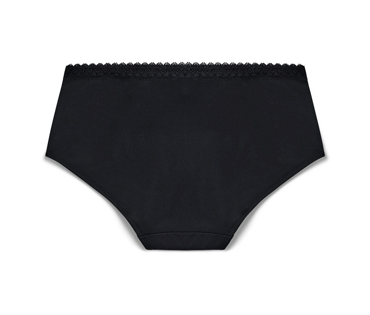 Ein schwarzer Slip mit Spitze, 1 Stk. aus der 5er-Packung.