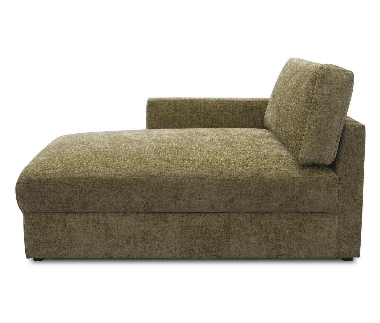 DOMO Longchair, linksbündig, oliv.