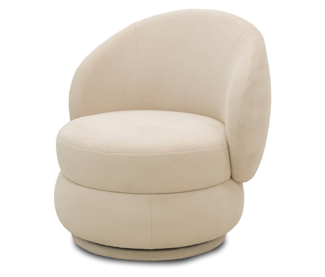 Cremefarbener DOMO Sessel mit Drehfunktion.