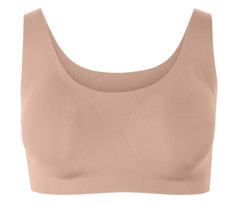 Pfirsichfarbener Sport-BH.