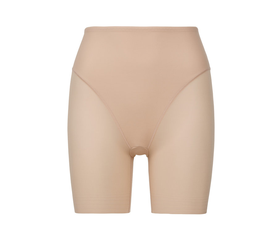 Detailaufnahme von hautfarbenen Bodyforming-Shorts.