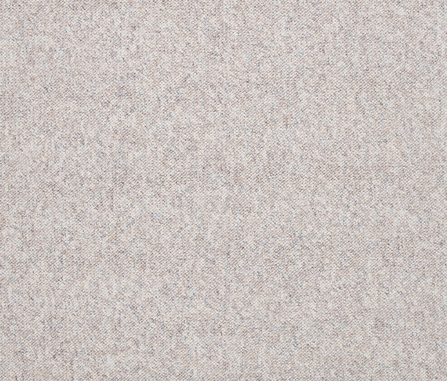 Nahaufnahme eines graubeigen Teppichs der Sorte "Lino".