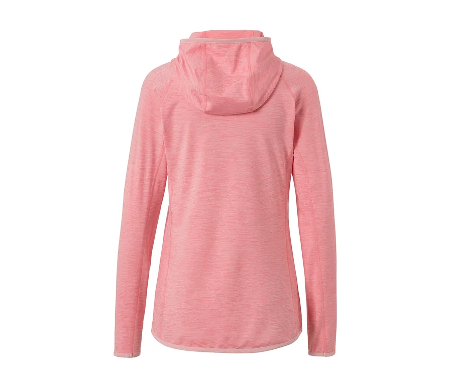 Sportjacke, rosé meliert, von hinten.
