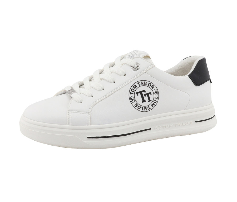 Weiß-schwarzer Tom Tailor Sneaker aus PU.