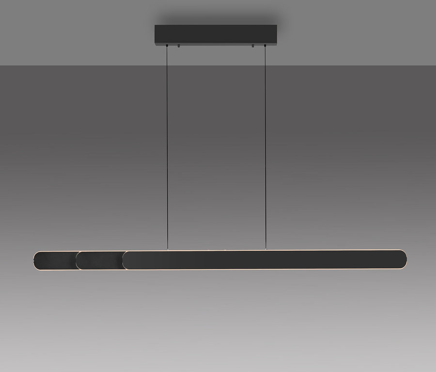 Schwarze Paul Neuhaus LED-Pendelleuchte "Adriana Round".