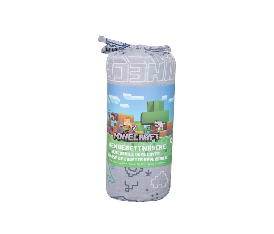Verpackte MINECRAFT Wendebettwäsche.