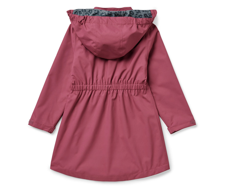Rückansicht eines Kinder-Regenparkas.