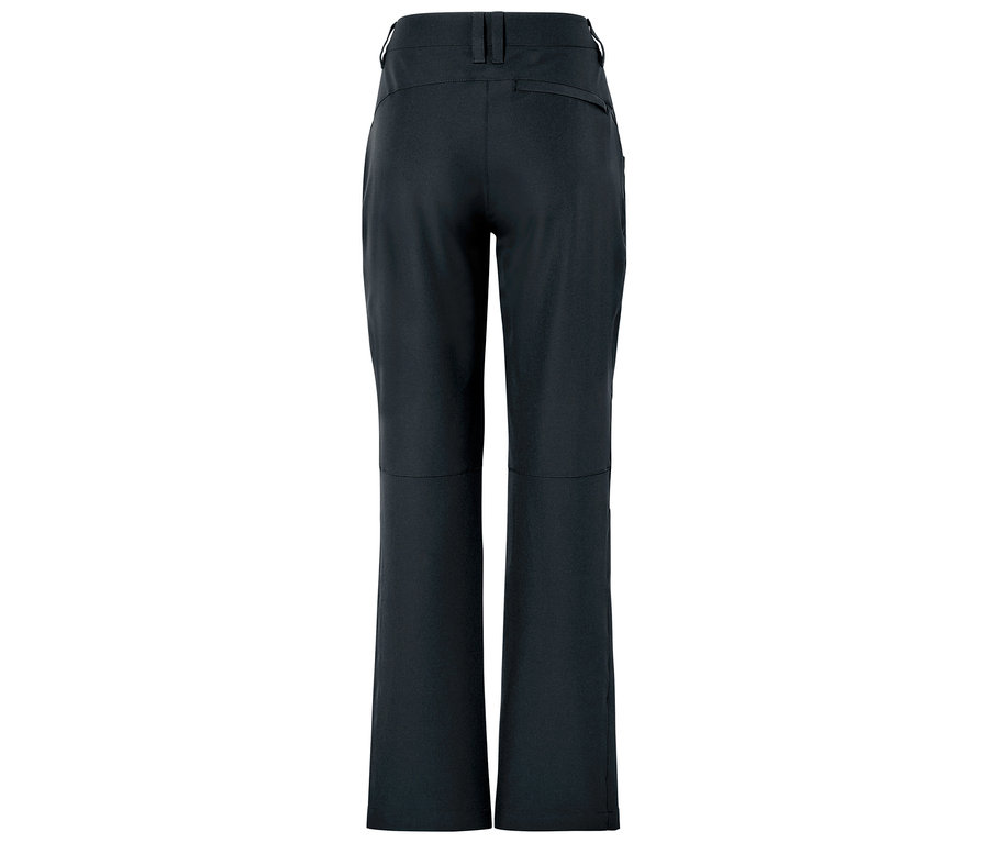 Eine dunkle Hose von hinten.