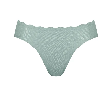 Detailaufnahme von helltürkisfarbenen sloggi ZERO Feel Bliss High Leg Slips.