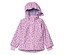 Rosa Kinderjacke mit Kapuze und lila Leopardenmuster.