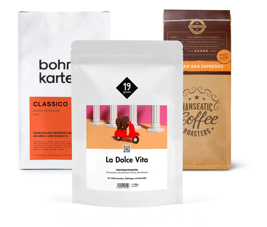 Espresso Probierpaket "Italian Moment Piccolo" - 3x 250 g Ganze Bohne