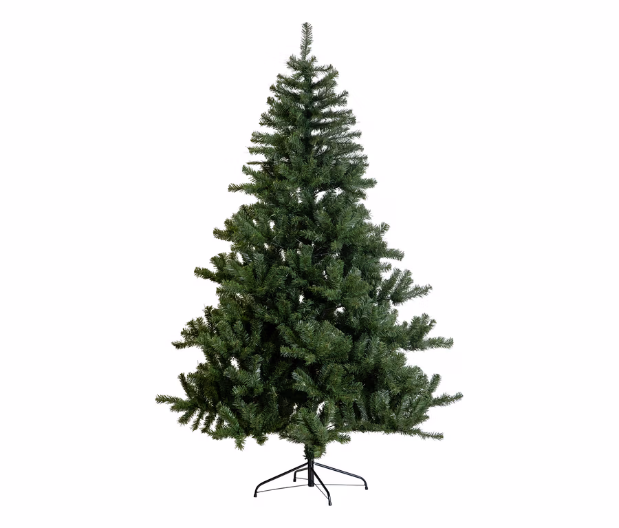 Grüner künstlicher Weihnachtsbaum »New Quebec«, 210 cm, auf schwarzem Metallständer.
