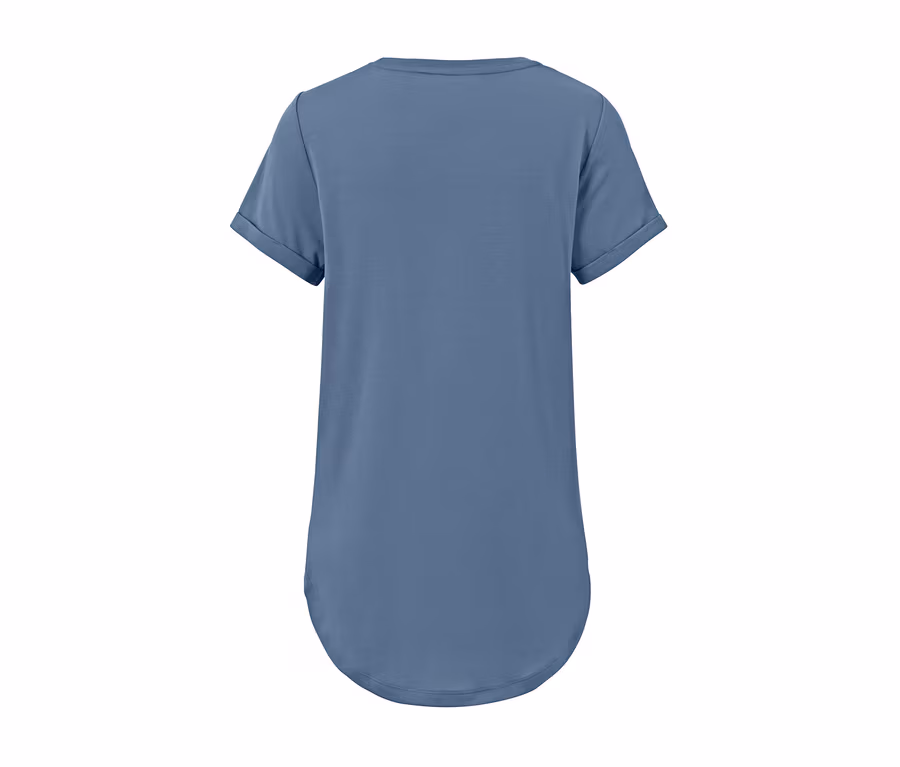 Taubenblaues Longshirt.