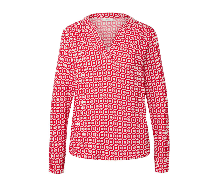 Rot bedrucktes Blusenshirt.