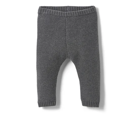 Graue Kinder-Strickhose.