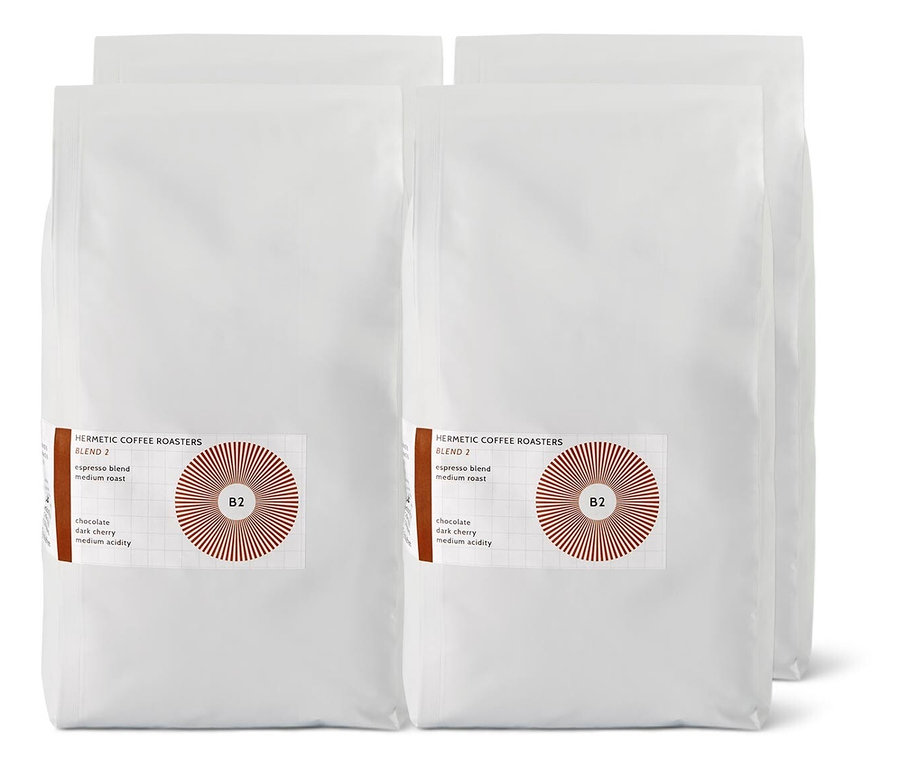 Hermetic - B2 Espresso - 4 x 1 kg Ganze Bohne