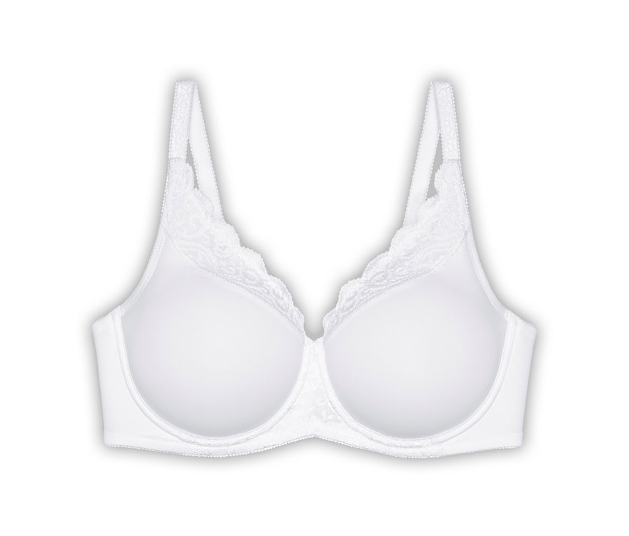Weißer Triumph Amourette Minimizer-BH mit Spitze.