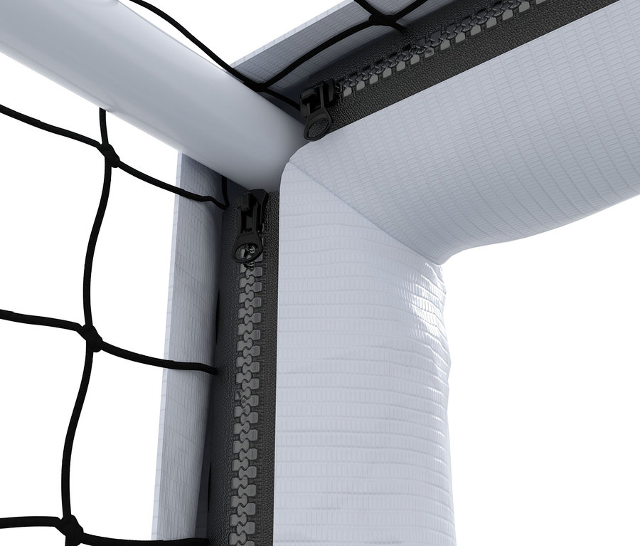 Detail einer Ecke des HUDORA Fußballtors »Pro Tect 300 Advanced« mit Netz.