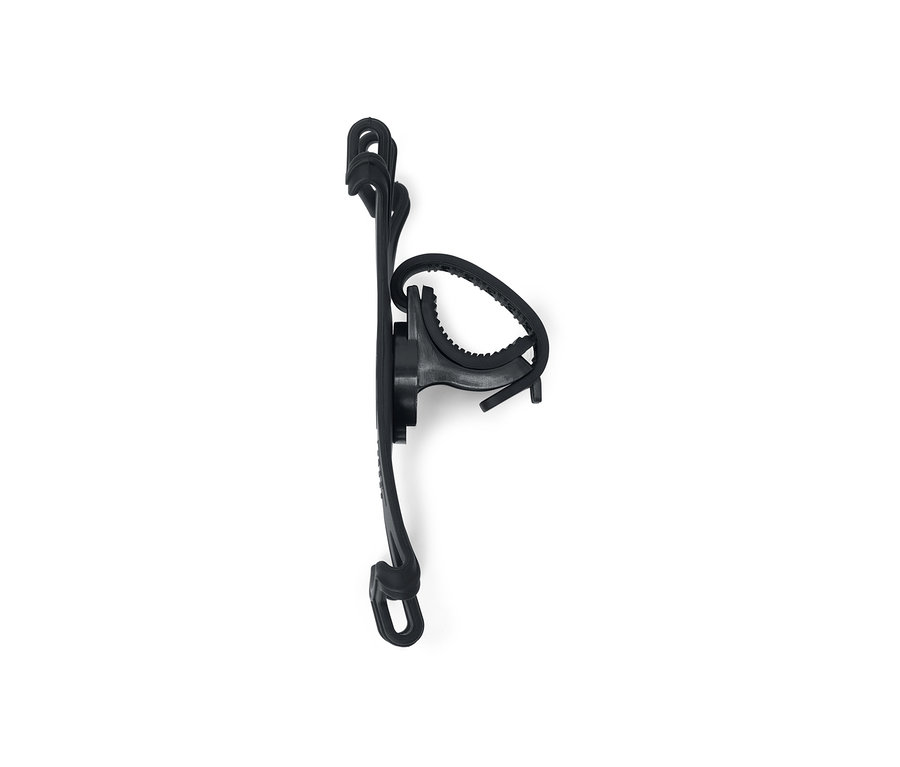 Schwarze Fahrrad-Smartphone-Halterung.