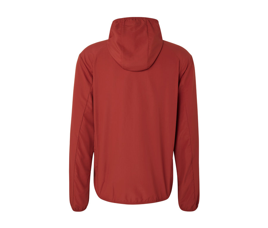 Rückansicht der packbaren Funktionsjacke.