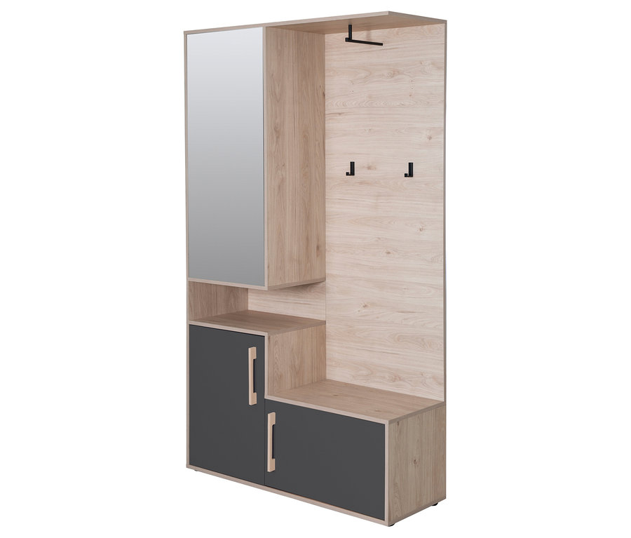 Die Roba Kompaktgarderobe »Entry« in anthrazit ist zu sehen.