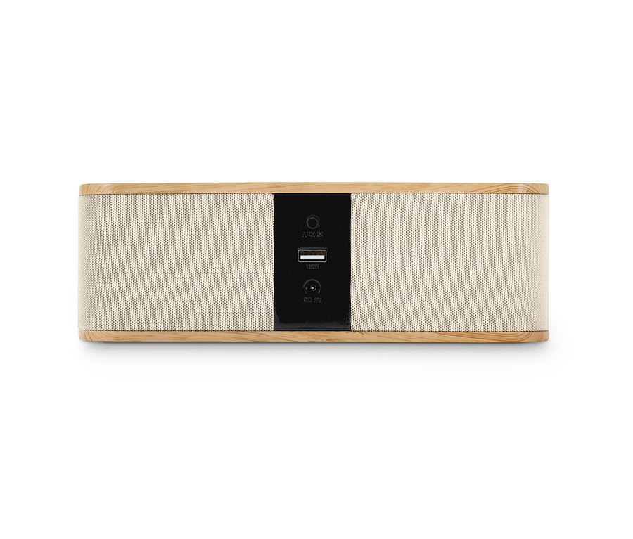 Bluetooth®-Wecker mit kabelloser Ladefunktion.