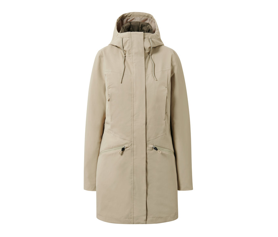 Grauer 3-in-1-Outdoormantel.