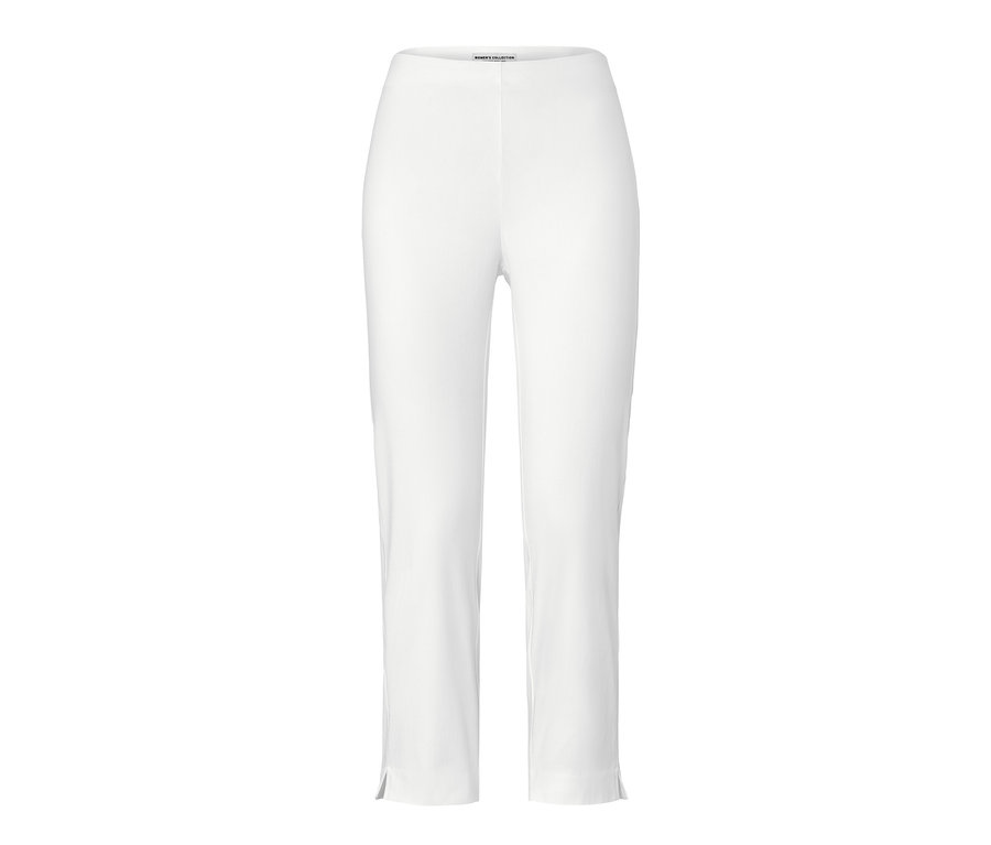 Weiße 7/8-Stretchhose.
