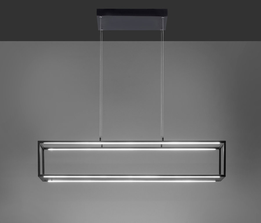 Paul Neuhaus LED-Pendelleuchte »Contura« mit schwarzem, rechteckigem Rahmen.