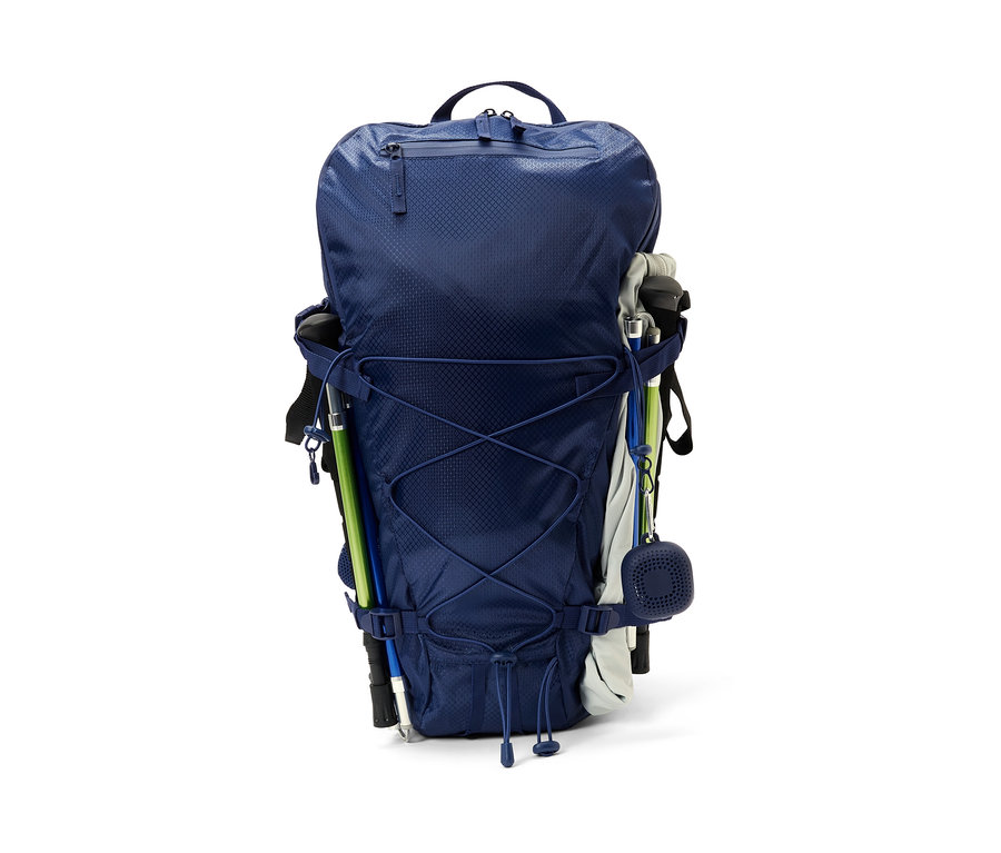 Blauer Outdoor-Rucksack.