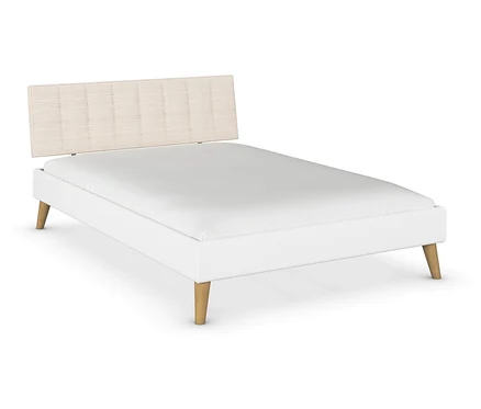 Weißes rauch Bett »Mavi-Extra« mit Polsterkopfteil.