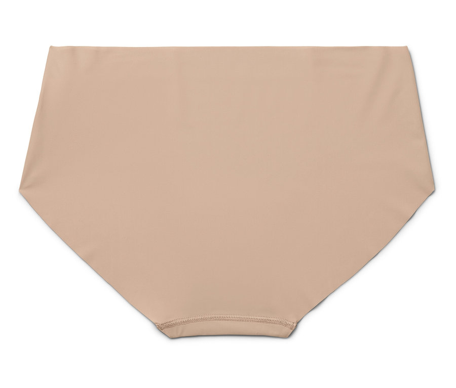 Beige Unterhose auf weißem Hintergrund.