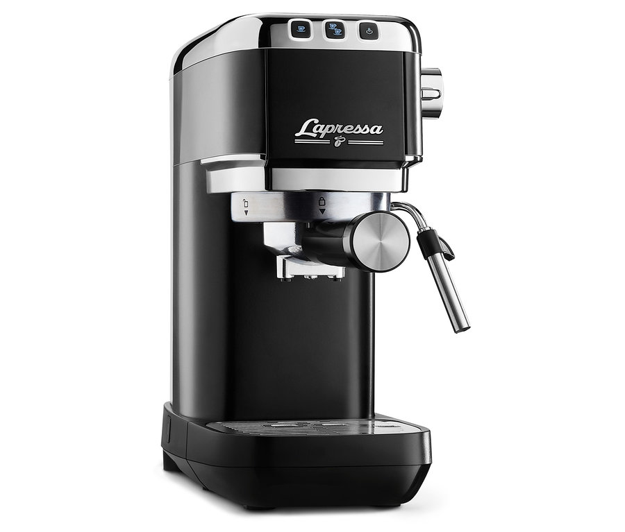 »Lapressa« Siebträgermaschine, schwarz.