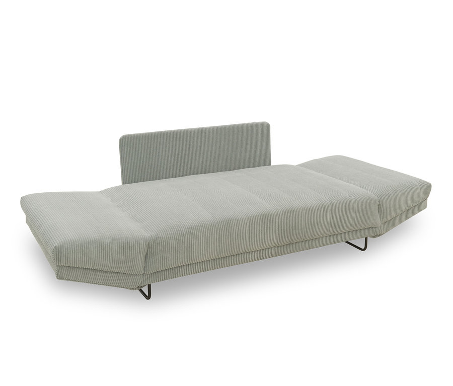 Graues DOMO collection Daybed »Molde Leif55« vor weißem Hintergrund.