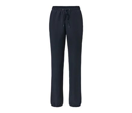 Eine marineblaue Softshell-Joggpants auf einem weißen Hintergrund.