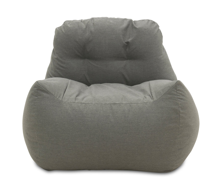 Grauer DOMO collection Loungesessel mit Sunbrella®-Stoff, Flanelle.