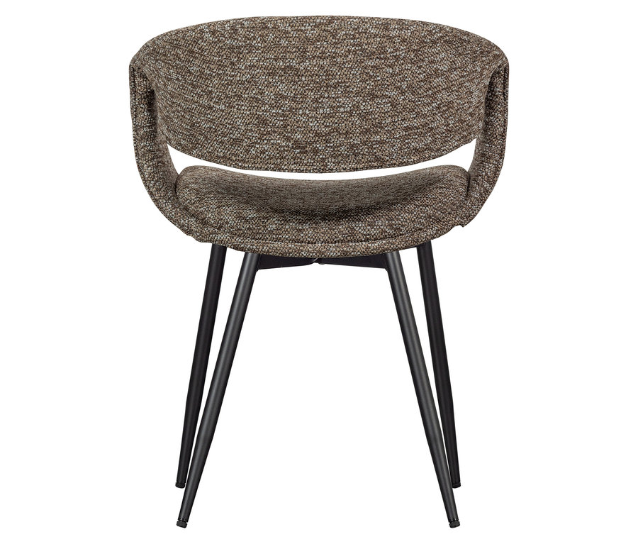 WOOOD Esszimmerstuhl »Yossi« mit Metallfuß, 2er-Set, schwarz-braun.