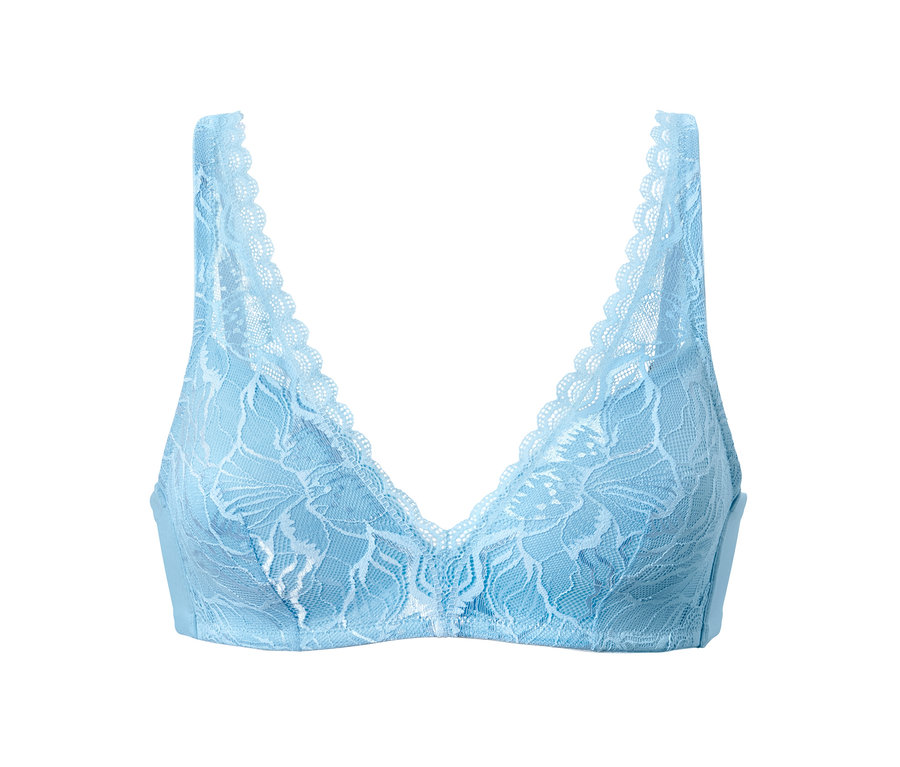 Hellblauer Softschalen-BH.
