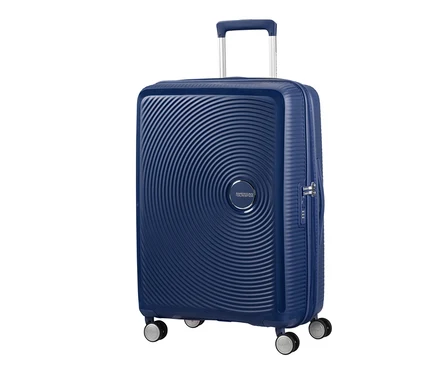Blauer American Tourister Hartschalen-Koffer »Soundbox« Spinner, mittel, in Midnight Navy.