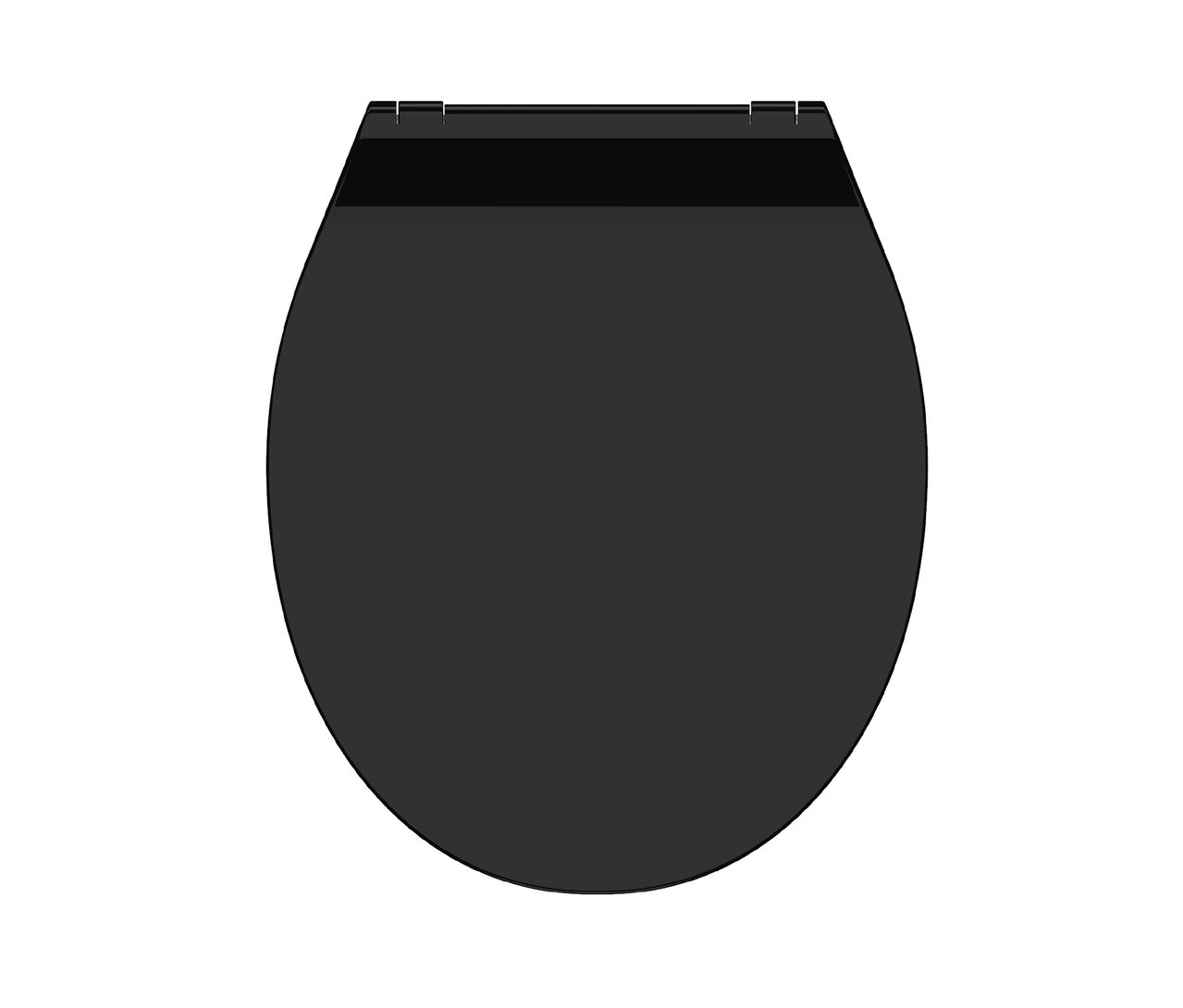 Schwarzer Duroplast WC-Sitz, Slim.