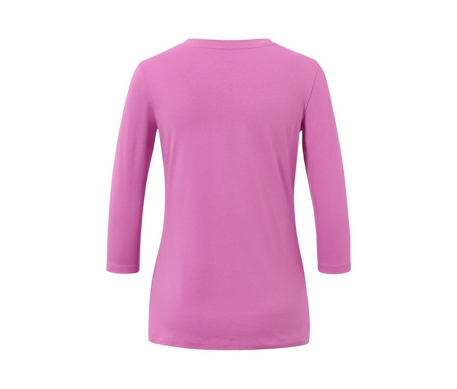 Rosa Shirt mit 3/4-Arm.