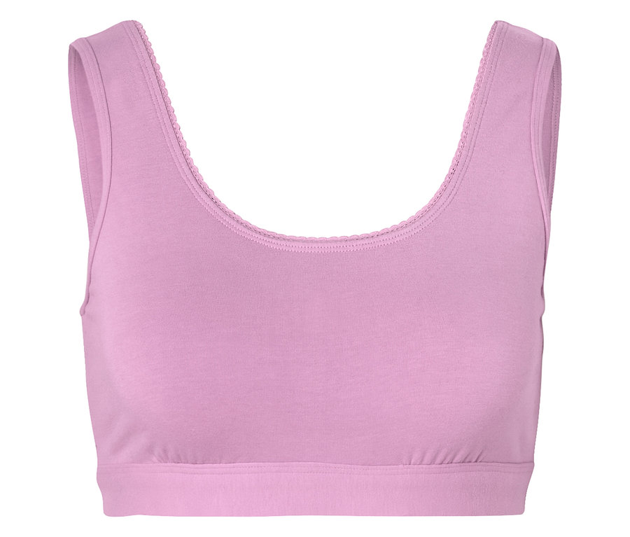 Rosa Sport-BH mit Zierkante.
